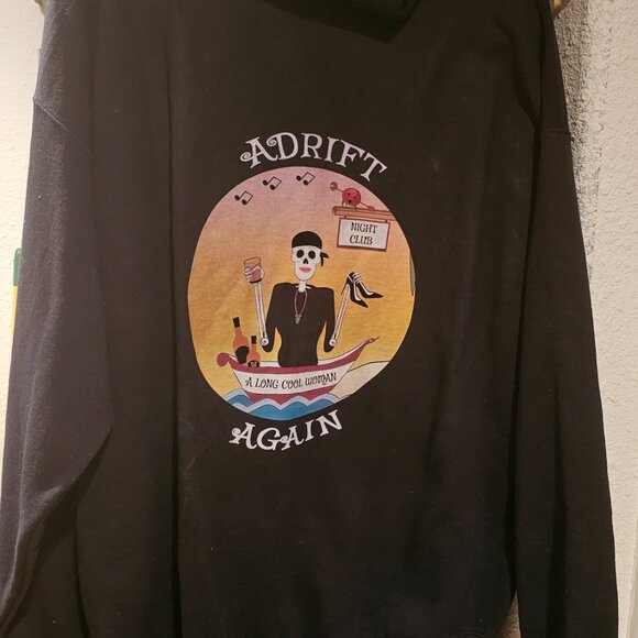Adrift Again Black Zip-Up Hoodie | “A Long Cool Woman” | XL - Picture 6 of 10